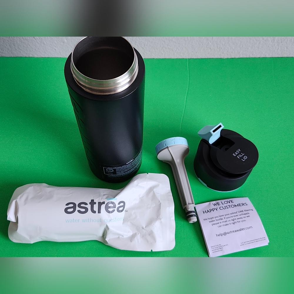 Astrea ONE Filtering Water Bottle - 20oz Stainless Steel - Lead/PFAS Filtration